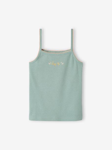 Set van 3 geribde tanktops voor meisjes nude - vertbaudet enfant 