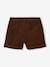 Ribfluwelen meisjesshort hazelnoot - vertbaudet enfant 