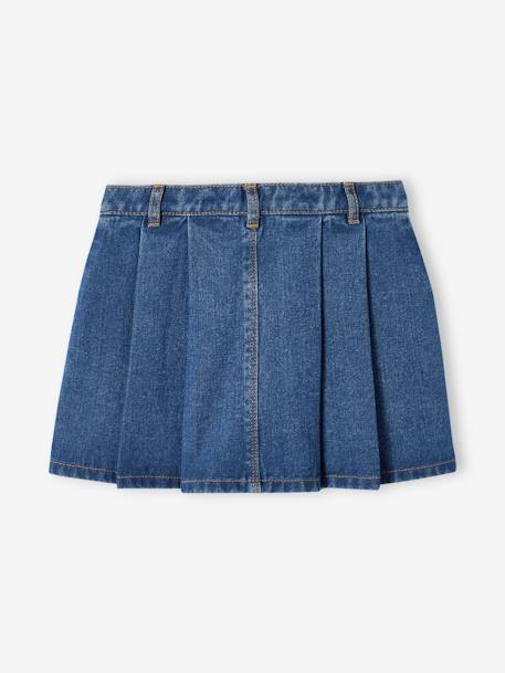 Meisjesplooirok van jeans stone - vertbaudet enfant 