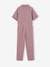 Fleece jumpsuit met korte mouwen voor meisjes zachtpaars - vertbaudet enfant 