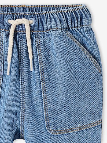 Babyjeans met elastische taille ongewassen denim+stone - vertbaudet enfant 