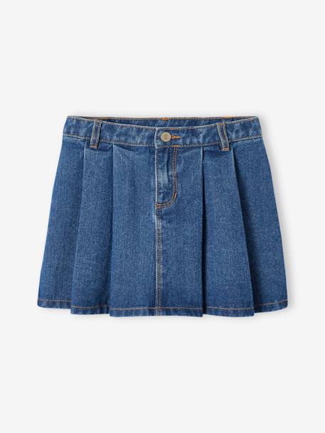 Meisjesplooirok van jeans stone - vertbaudet enfant 