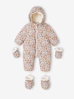 Baby-Combipakje met bloemen voor baby met fleece voering