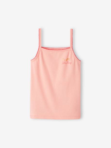 Set van 3 geribde tanktops voor meisjes nude - vertbaudet enfant 