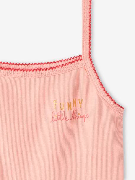 Set van 3 geribde tanktops voor meisjes nude - vertbaudet enfant 