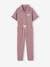 Fleece jumpsuit met korte mouwen voor meisjes zachtpaars - vertbaudet enfant 