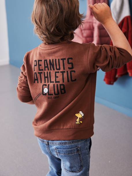 Sweater voor babyjongen Snoopy Peanuts® mokka - vertbaudet enfant 