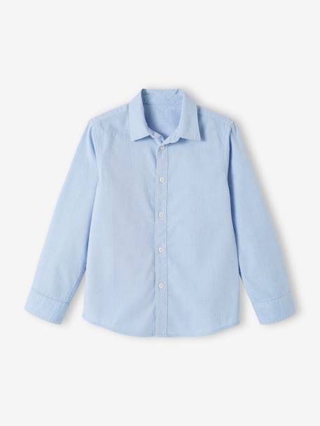 Jongensoverhemd Oxford hemelsblauw - vertbaudet enfant 