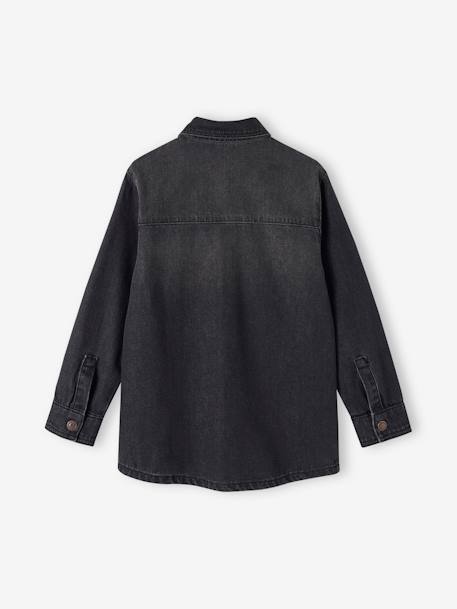 Denim jongenshemd gebleekt denim+stone+zwart denim - vertbaudet enfant 