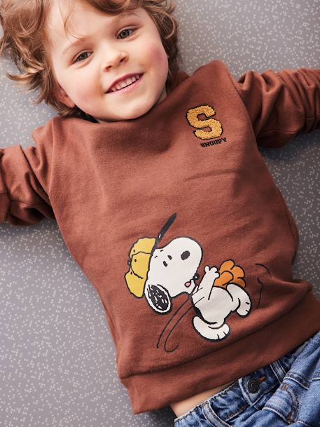 Sweater voor babyjongen Snoopy Peanuts® mokka - vertbaudet enfant 