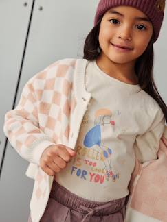 Shirt met girly motief en fantasie details  - vertbaudet enfant