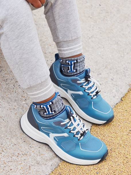 Elastische kindersneakers met dikke zolen blauw - vertbaudet enfant 