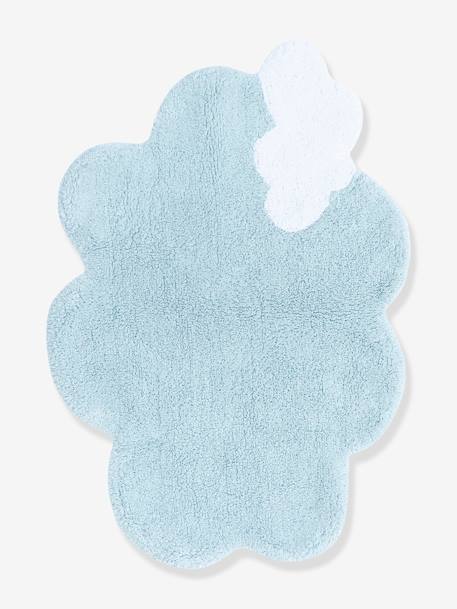 Wasbaar katoenen tapijt Kleine wolk volume - LORENA CANALS hemelsblauw - vertbaudet enfant 