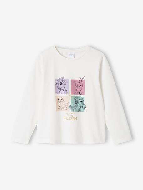 Meisjesshirt met lange mouwen Disney® Frozen 2 ecru - vertbaudet enfant 