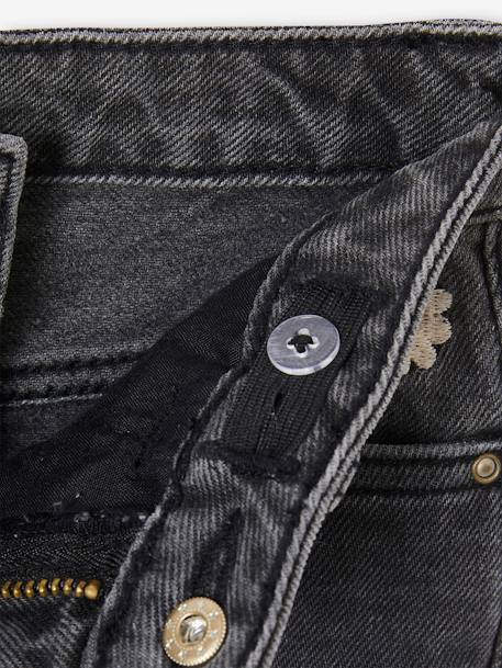 Losse boyfriendjeans voor meisjes. denimgrijs+double stone+stone - vertbaudet enfant 