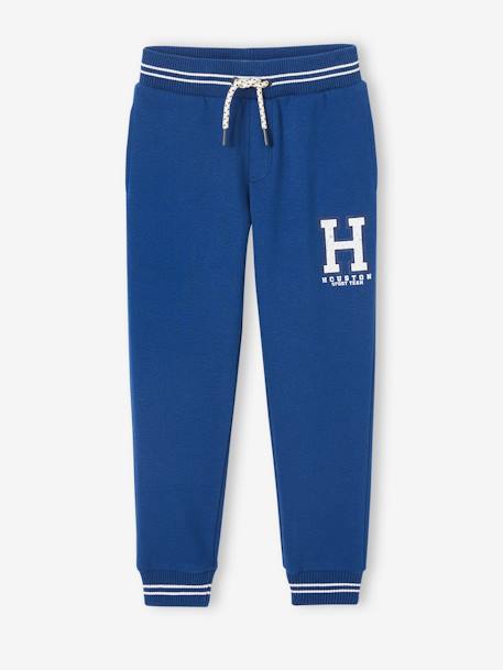 Sport joggingbroek van molton jongens felblauw+gemêleerd grijs+grijsblauw+marineblauw - vertbaudet enfant 