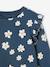 Meisjessweater met ruches op de mouwen marineblauw+roze (poederkleur) - vertbaudet enfant 