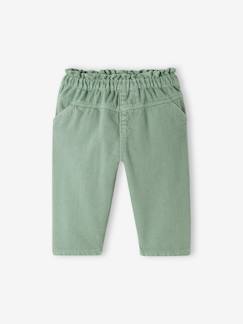 Baby-Babybroek van twill met elastische tailleband