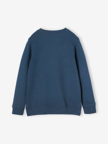 Jongenssweater Basics met grafische motieven nachtblauw+pecannoot - vertbaudet enfant 