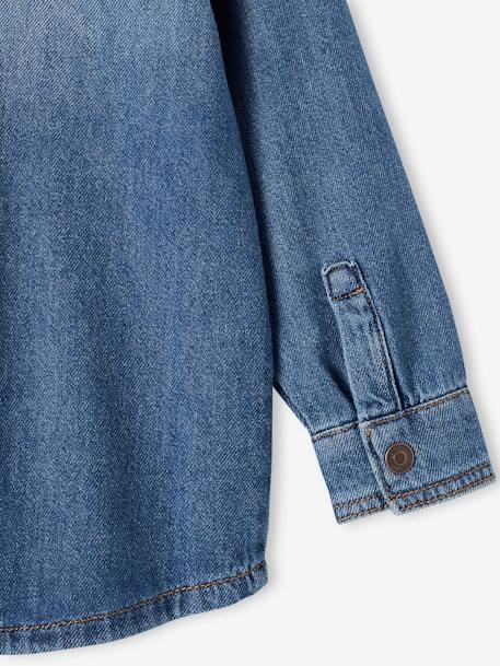 Denim jongenshemd gebleekt denim+stone+zwart denim - vertbaudet enfant 