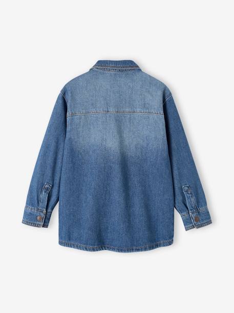 Denim jongenshemd gebleekt denim+stone+zwart denim - vertbaudet enfant 