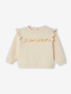 Baby-Trui, vest, sweater-Gewatteerde babysweatshirt met volant