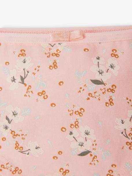 Set met 5 meisjesshorties bloemen roze (poederkleur) - vertbaudet enfant 