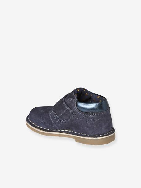 Iriserend leren babylaarsjes marineblauw - vertbaudet enfant 