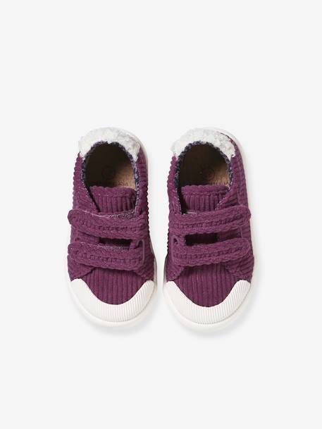 Textielen sneakers met klittenband voor baby framboos - vertbaudet enfant 