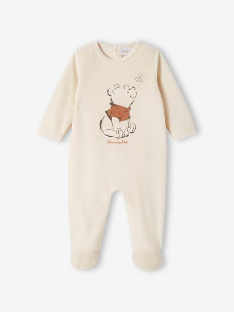 Fluwelen slaappakje voor jongensbaby Disney® Winnie de Poeh vanille - vertbaudet enfant 