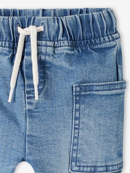 Denim babybroek met elastische tailleband double stone+onbewerkt denim - vertbaudet enfant 