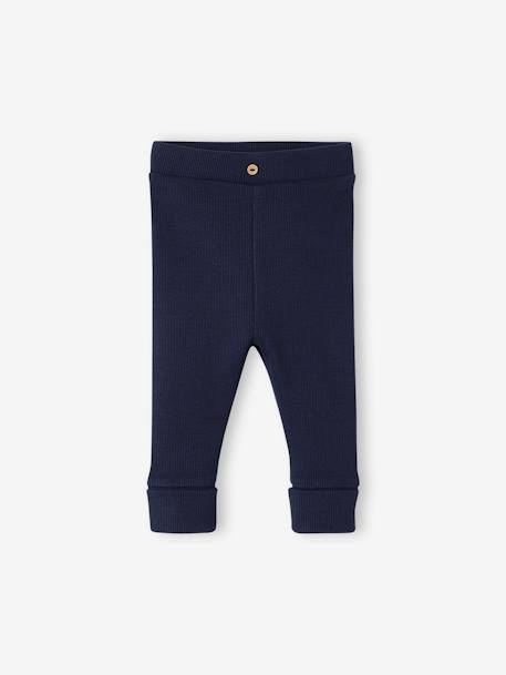 Lange legging voor baby's BASICS beige+cappuccino+goudgeel+marineblauw+rozen - vertbaudet enfant 