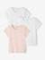 Set van 3 shirts voor meisjes met korte mouwen BASICS wit - vertbaudet enfant 