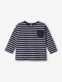 Gestreept T-shirt baby met lange mouwen  - vertbaudet enfant