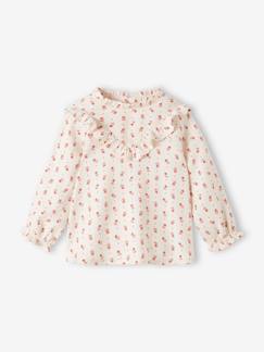 Baby-Soepele gebloemde babyblouse