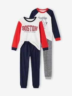 Set van 2 pyjama's "Sport US" voor jongens  - vertbaudet enfant