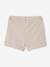 Ribfluwelen meisjesshort beige (poederkleur)+hazelnoot - vertbaudet enfant 