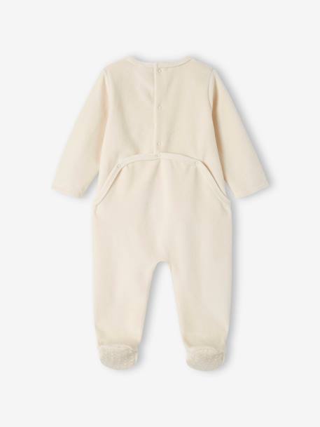 Fluwelen slaappakje voor jongensbaby Disney® Winnie de Poeh vanille - vertbaudet enfant 