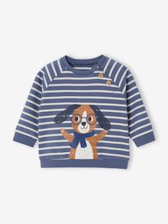 Gestreept sweatshirt van molton baby  - vertbaudet enfant