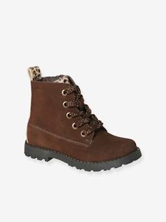 Schoenen-Meisje shoenen 23-38-Boots, laarsjes-Leren veterlaarzen met rits kleutercollectie meisjes