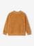 Meisjessweater in sherpa met fantaisie-afwerkingen karamel - vertbaudet enfant 