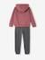 Set sweater met capuchon en jogging van fleece voor meisjes pruim - vertbaudet enfant 