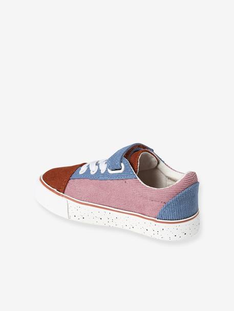 Meisjessneakers van fluweel, kleutercollectie lila - vertbaudet enfant 