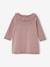 Tricot jurk met fantasiesteek baby paars+vanille - vertbaudet enfant 