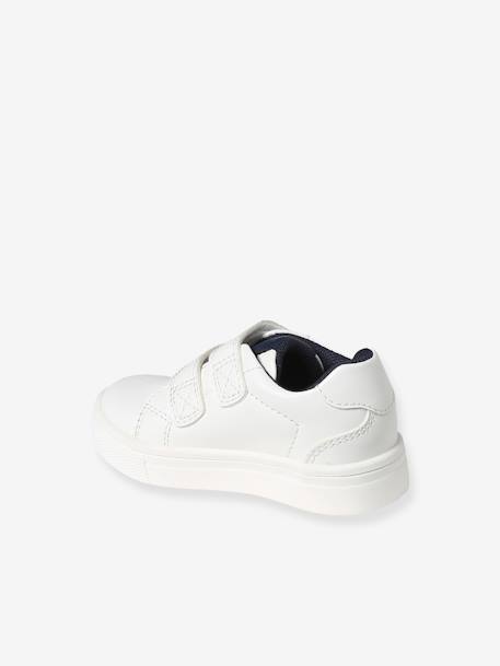 Leren geborstelde babysneakers wit - vertbaudet enfant 