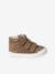 Leren MID-sneakers met klittenband, kleutercollectie meisjes goudbeige - vertbaudet enfant 