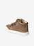 Leren MID-sneakers met klittenband, kleutercollectie meisjes goudbeige - vertbaudet enfant 