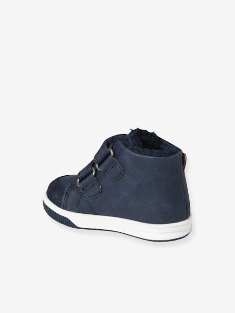 Halfhoge sneakers met klittenband voor baby blauw - vertbaudet enfant 