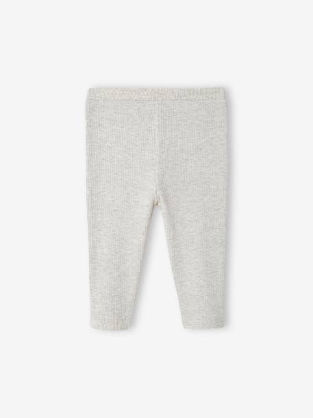 Basic geribde babylegging gemêleerd beige+groen+rozen+rozenhout - vertbaudet enfant 