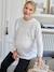 Zwangerschapsshirt met ruches en Engels borduurwerk ecru - vertbaudet enfant 